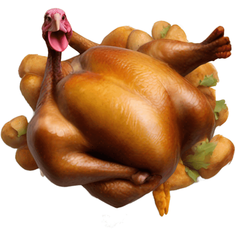 Turkey eating chicken emoji