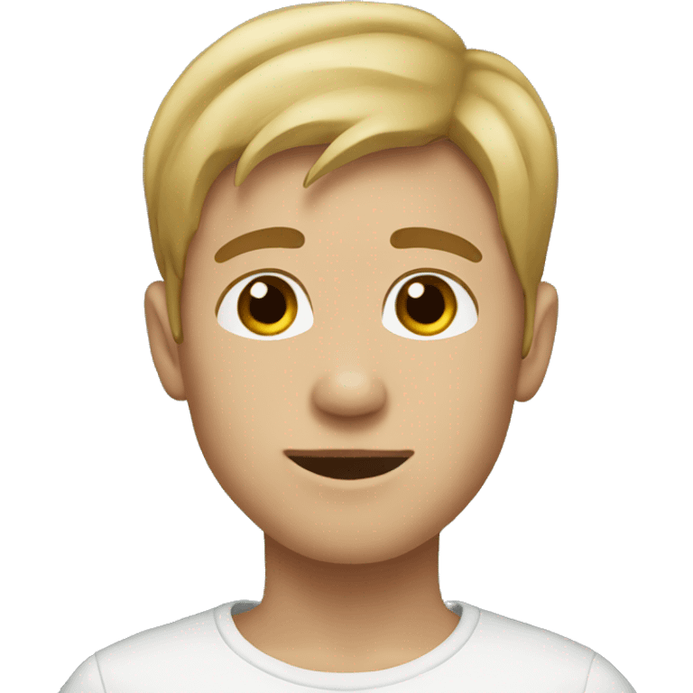 boy with brown hair and blonde tips emoji