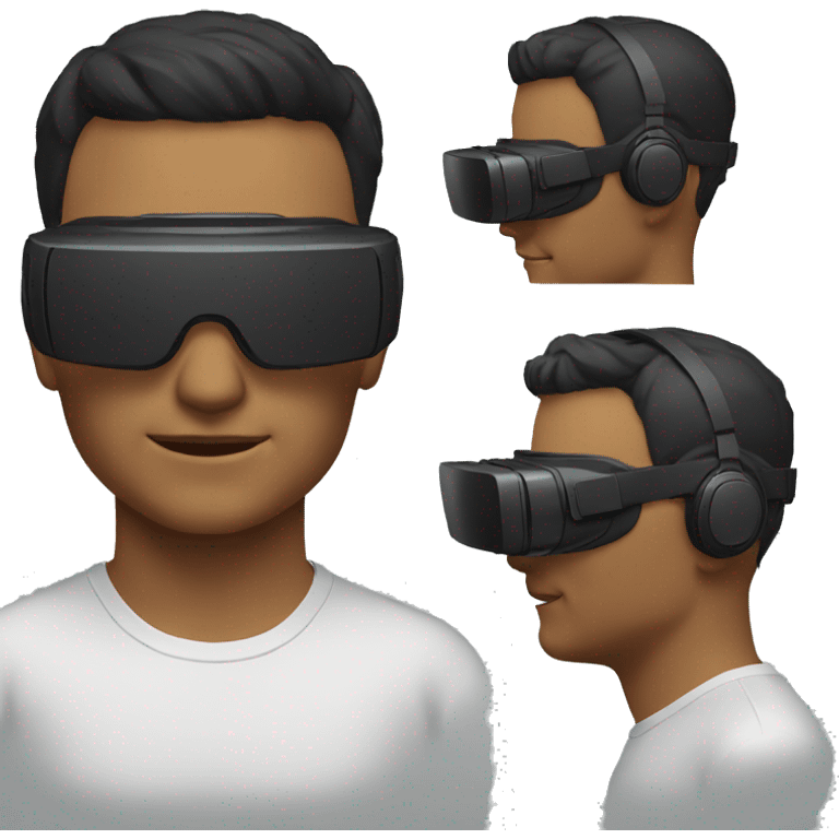 man wearing vr headset emoji