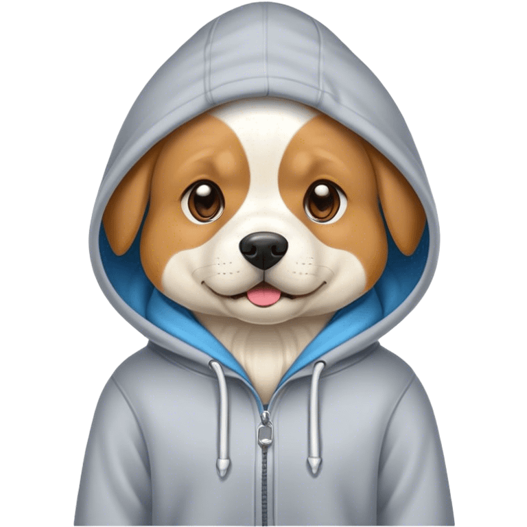 dog wearing a hoodie emoji