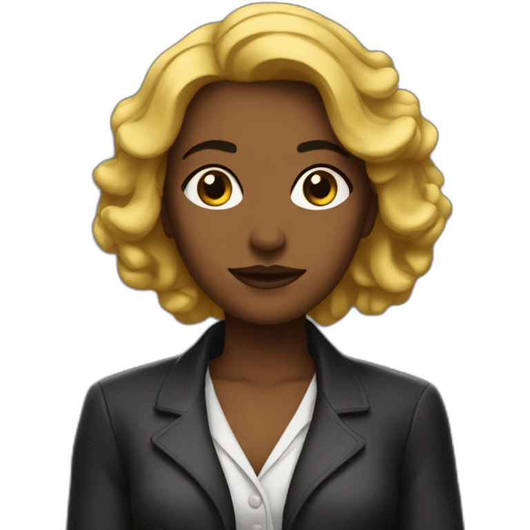 Femme noir qui rigoke emoji