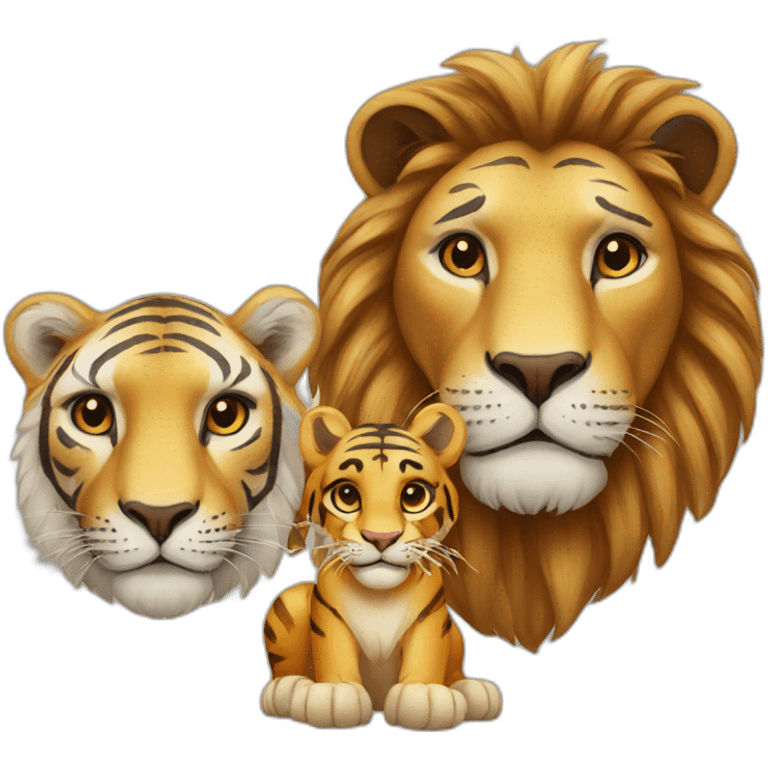 lion and tiger emoji