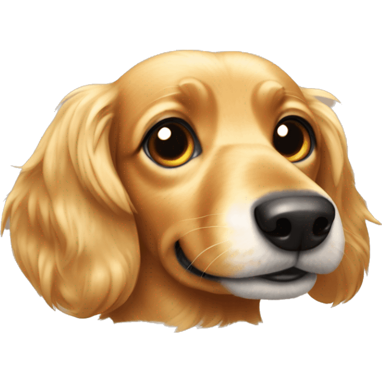 golden fluffy daschund emoji