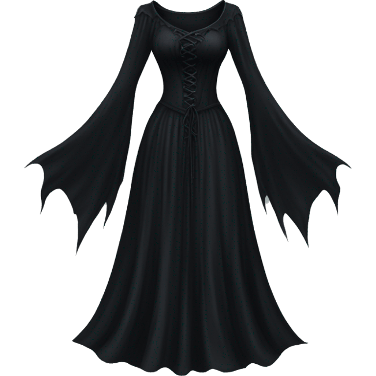 gothic flowy witch dress emoji