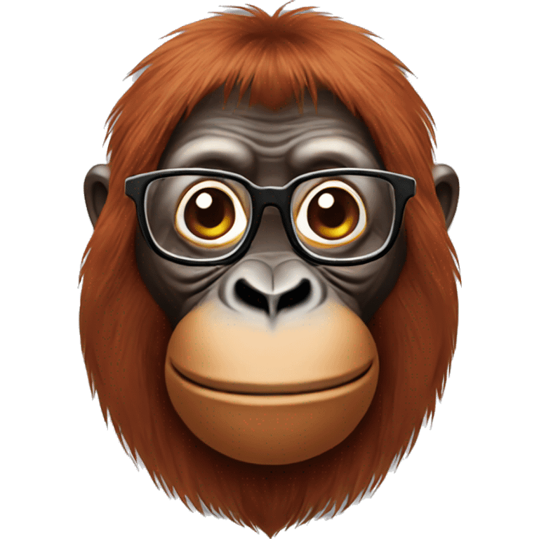 Orangutan with glasses  emoji