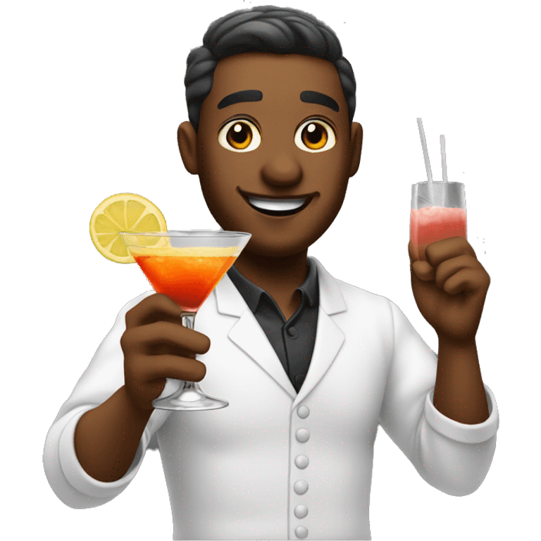 bartender shaking a cocktail emoji