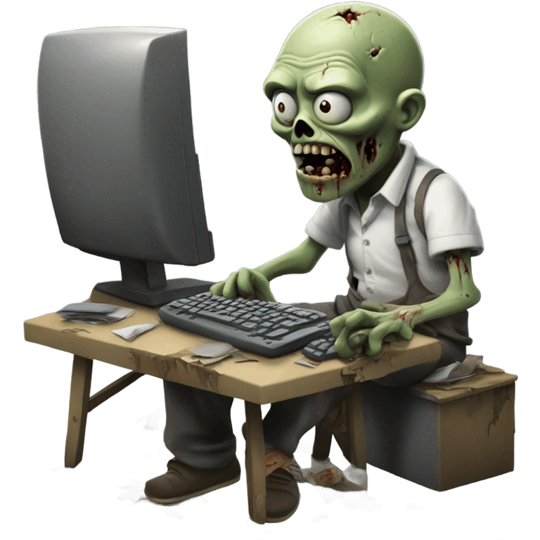 Zombie working emoji