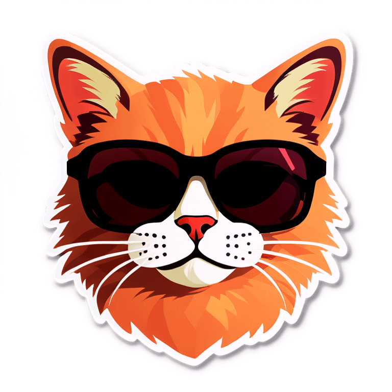 Cat with sunglasses emoji