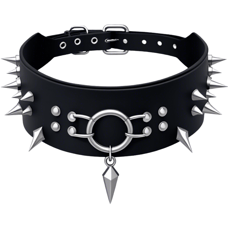  goth spike choker collar emoji