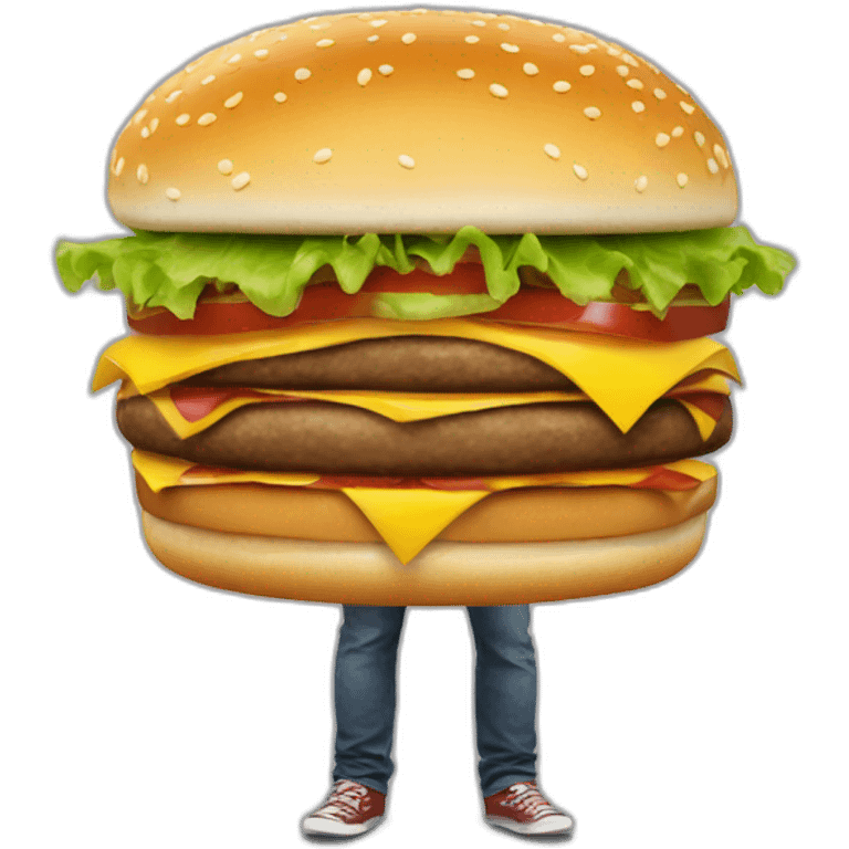 Hamburguer com rosto emoji