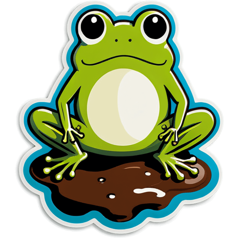 Frog on a turd emoji