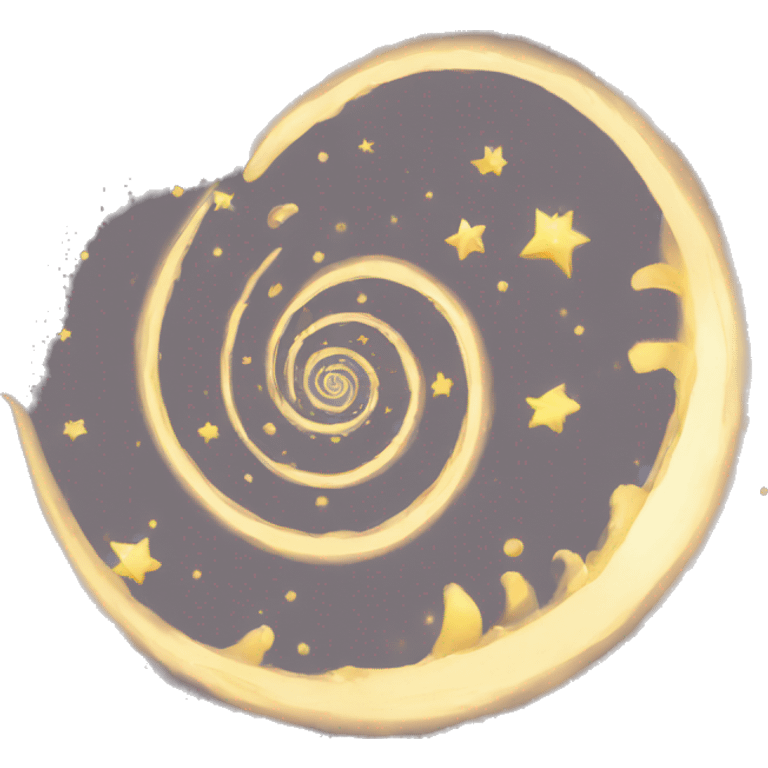 spiral with falling star emoji