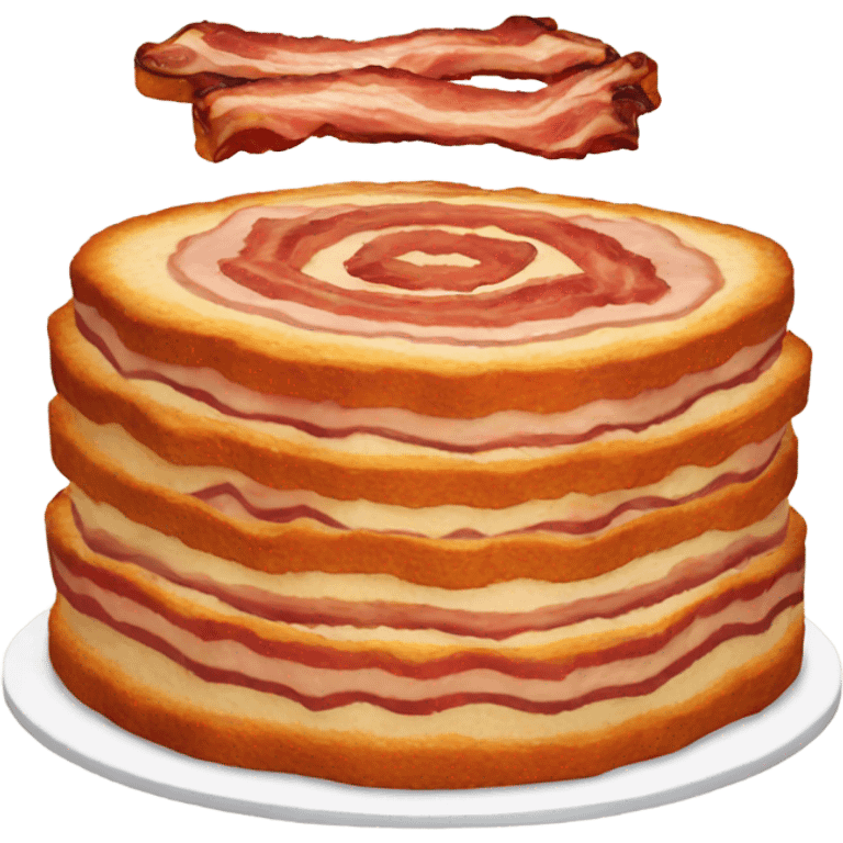 Bacon cake emoji