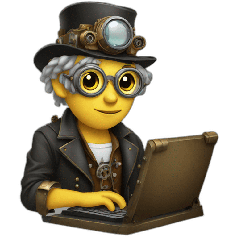 steam punk computer programmer emoji