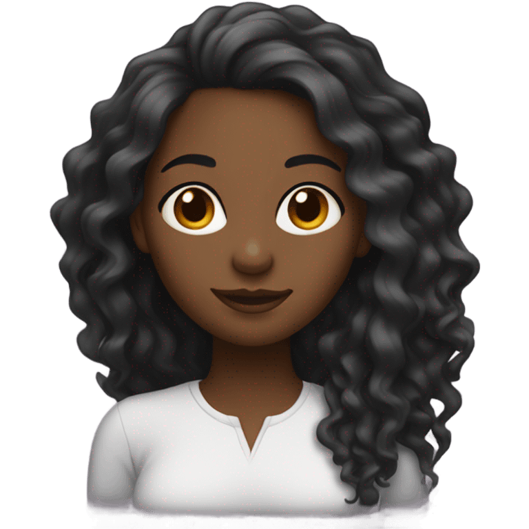 Black girl with locks emoji