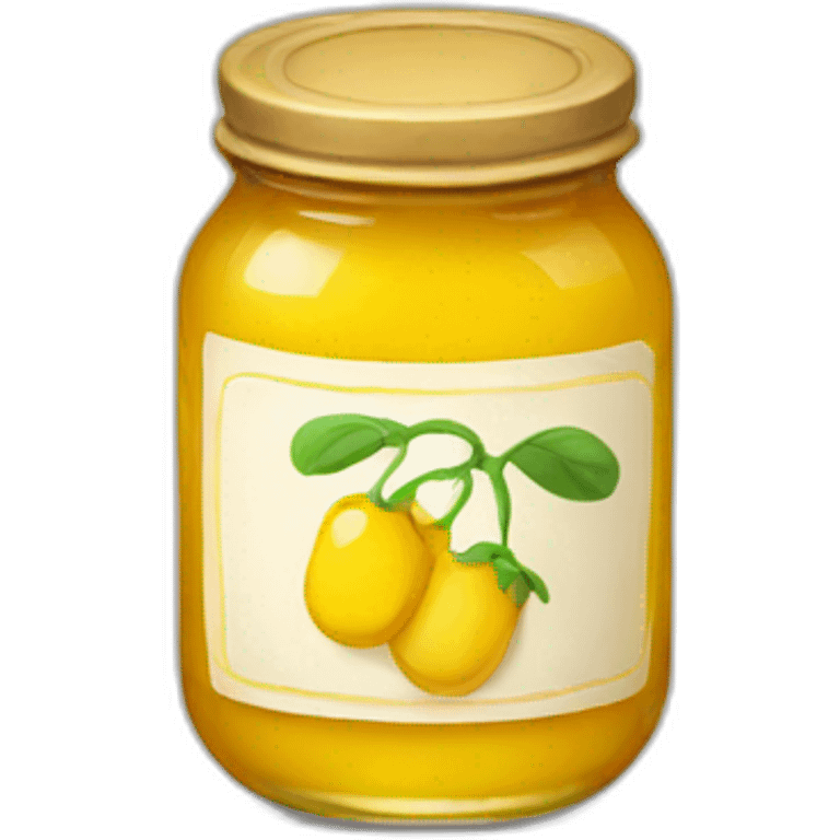 Yellow jam emoji