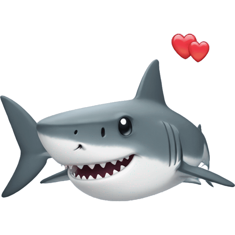 Shark with heart eyes emoji