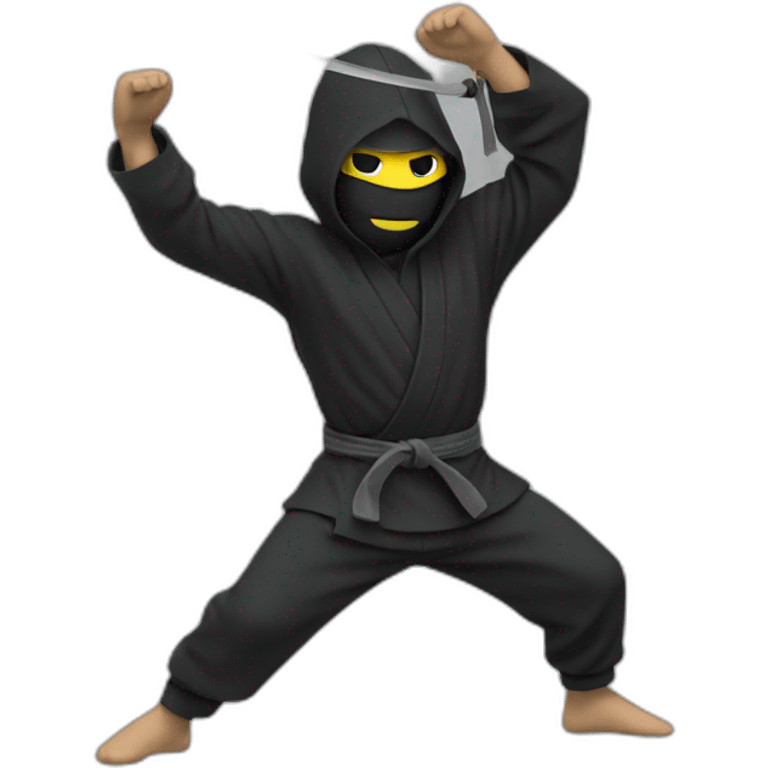 Un ninja qui fait un dab emoji