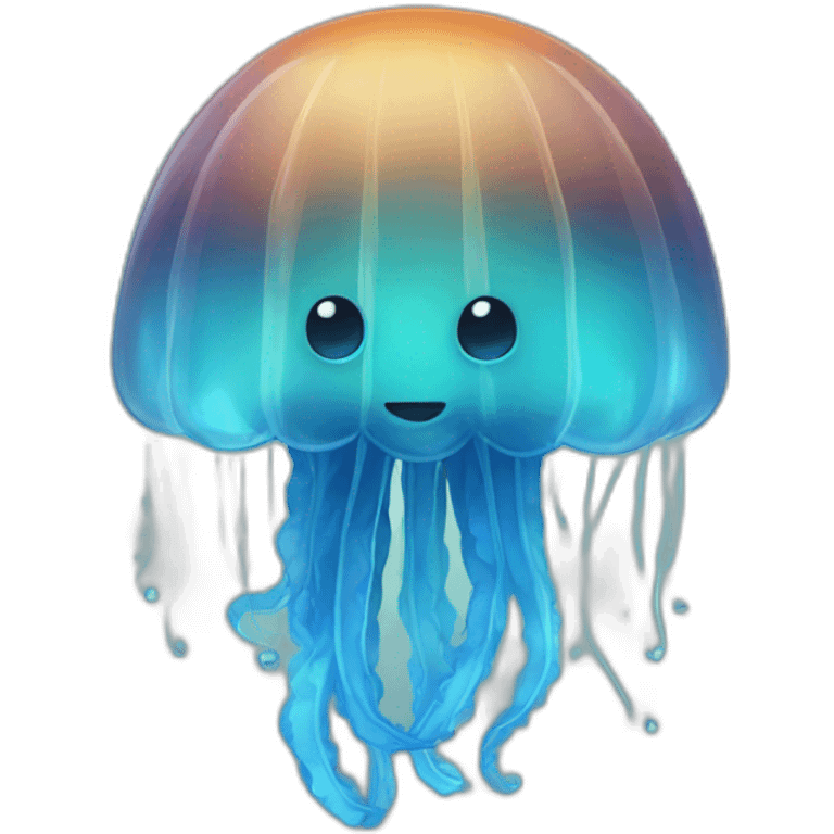 A blue jellyfish emoji