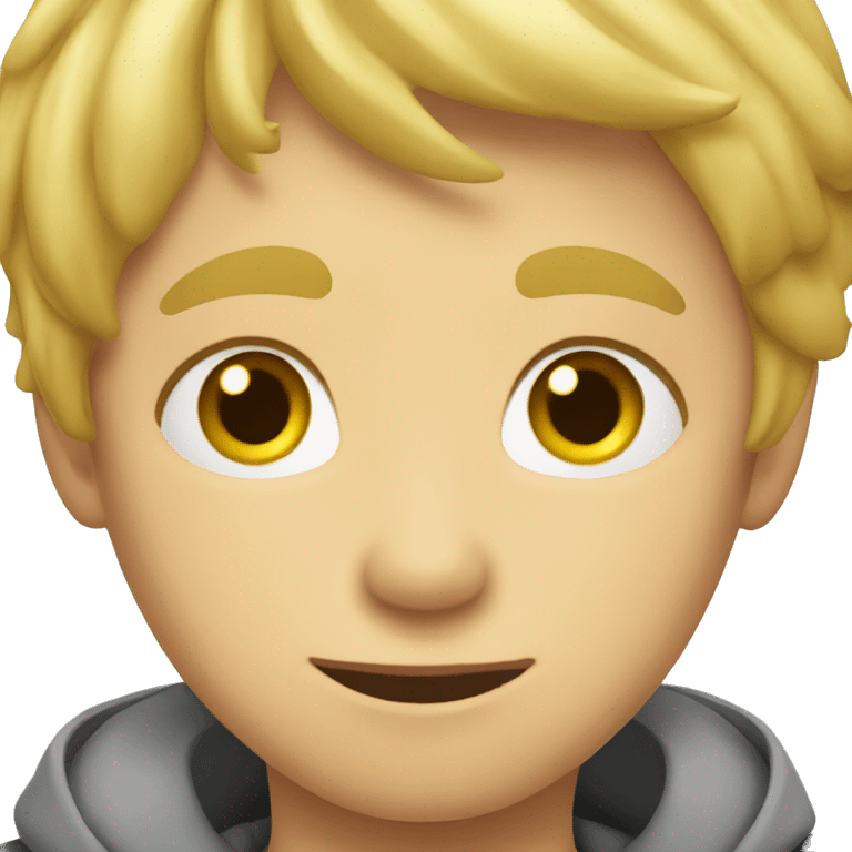 blond boy who doesn't want to see his father emoji