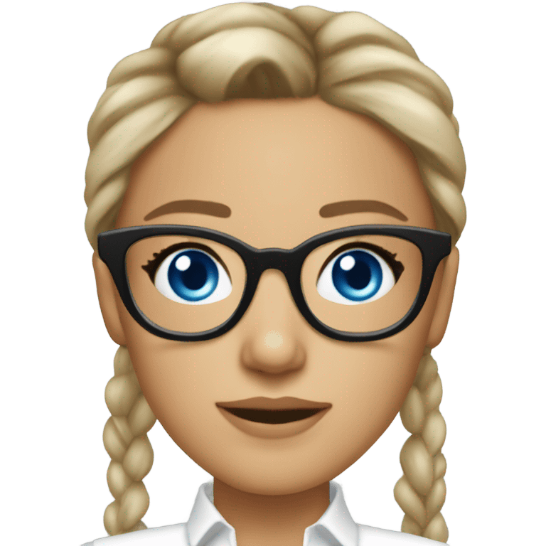 Caucasian Jessica alba with glasses and blue eyes  emoji