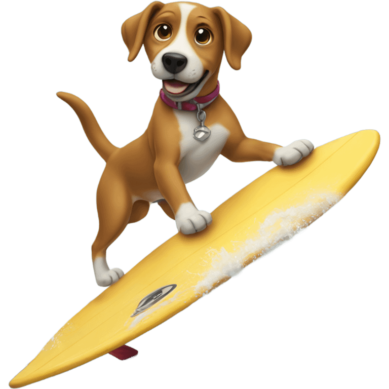 Dog surfing emoji