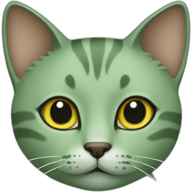 Sage green cat emoji