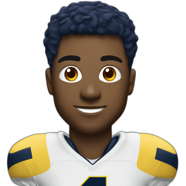 University of Michigan football player emoji