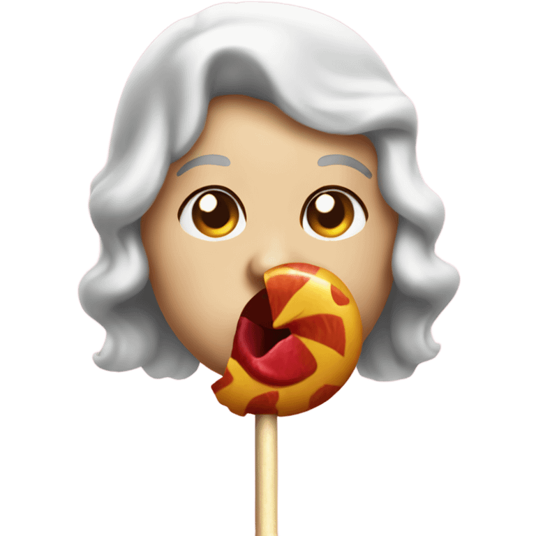 Sucking a lollipop  emoji