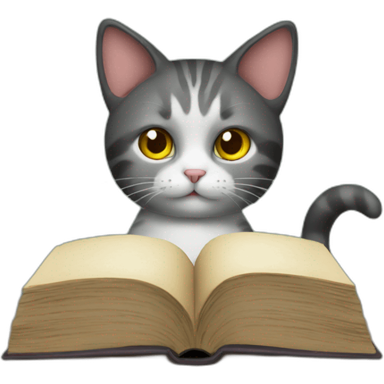 Cat with book emoji