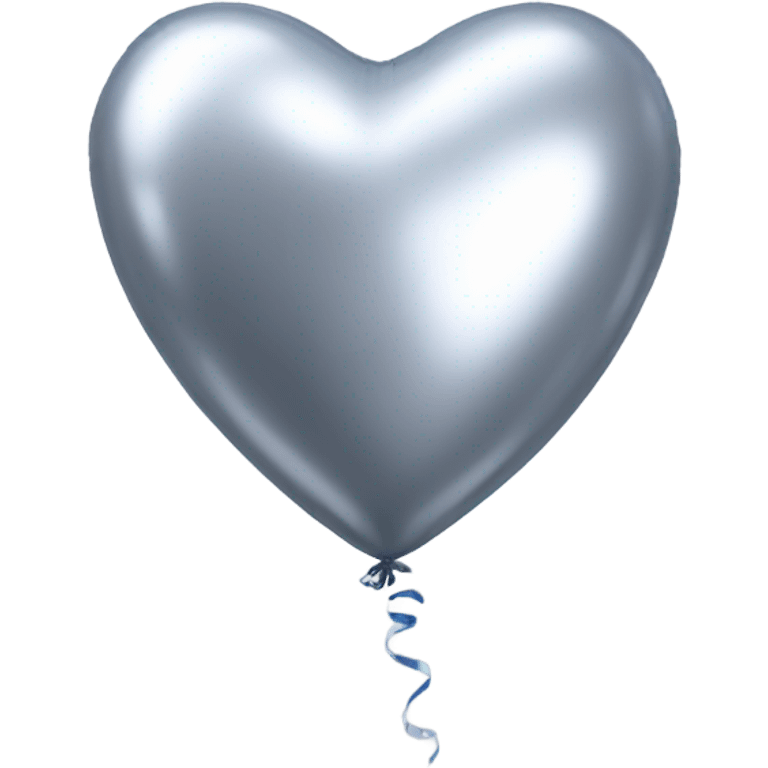 Silver heart balloon emoji