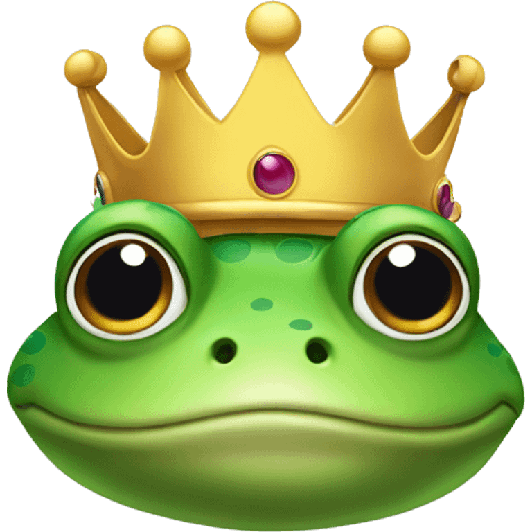 Frog with crown emoji