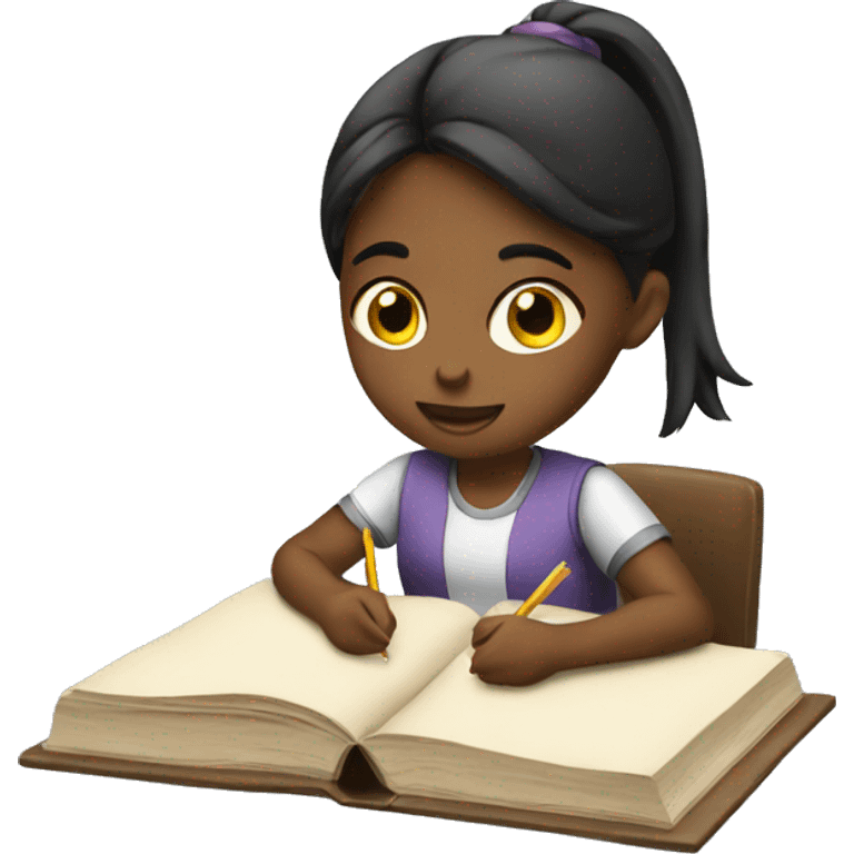 Girl studying emoji