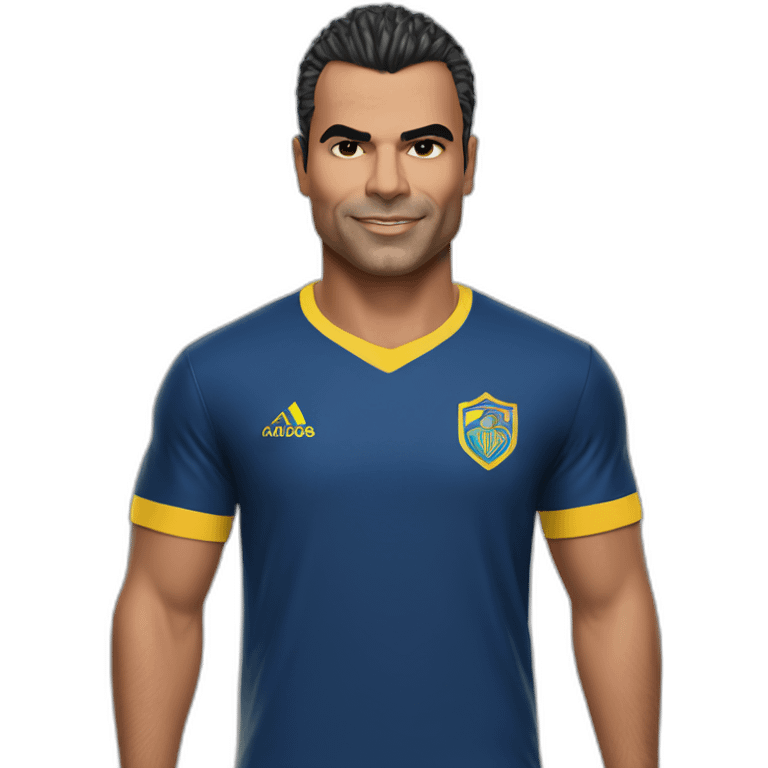 amr diab wearing a alnassr fc shirt emoji