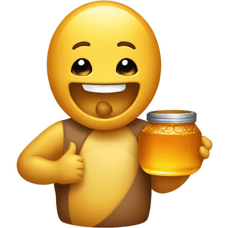 emoji eating honey  emoji