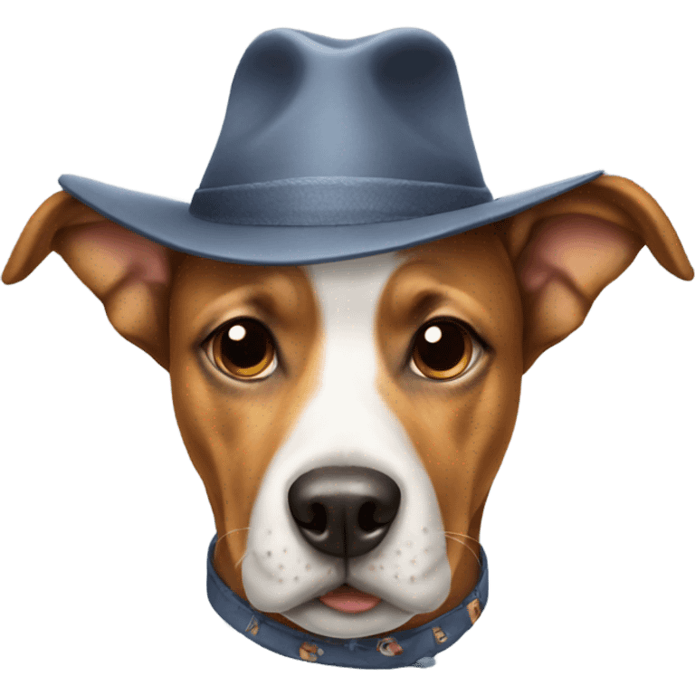 Dog wearing a hat emoji