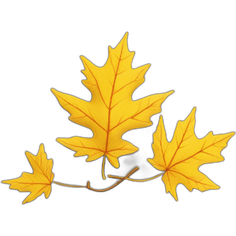 maple leaf autumn yellow emoji