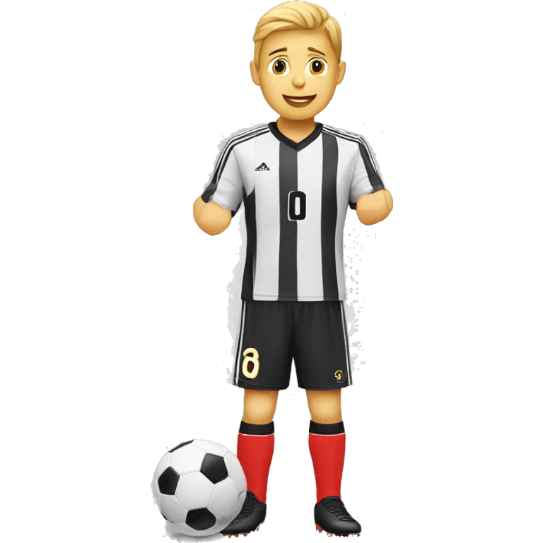 Junge spielt Fußball  emoji