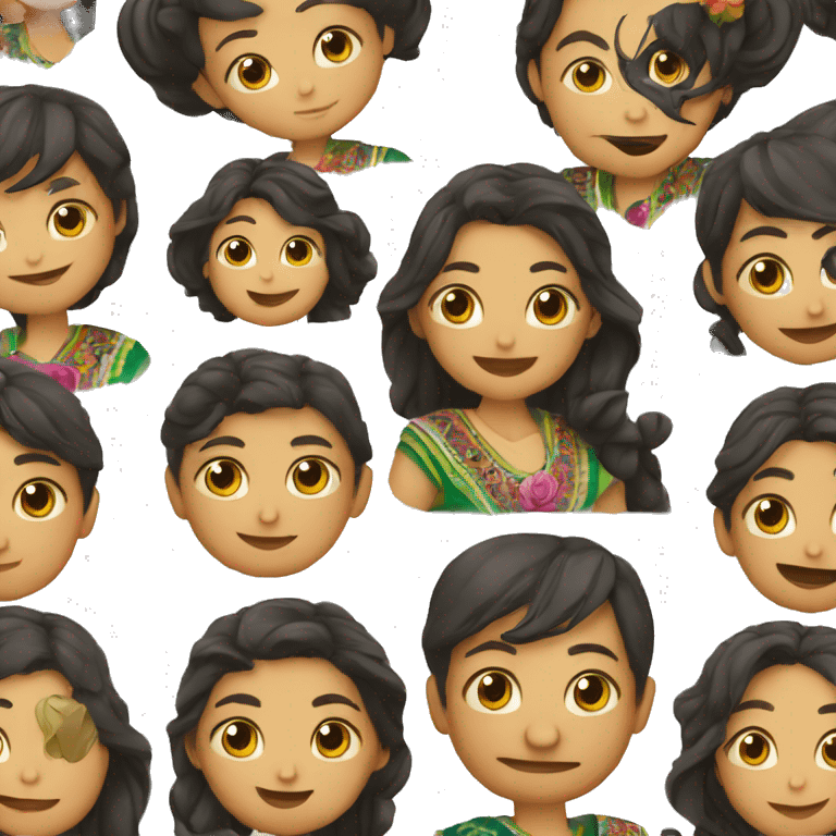 Mexicain qui ont des enfants qui sont nés dans un milieu de la culture  emoji