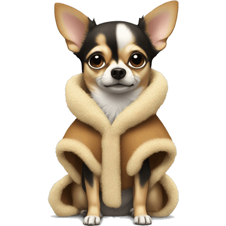 Chihuahua in a fur coat emoji