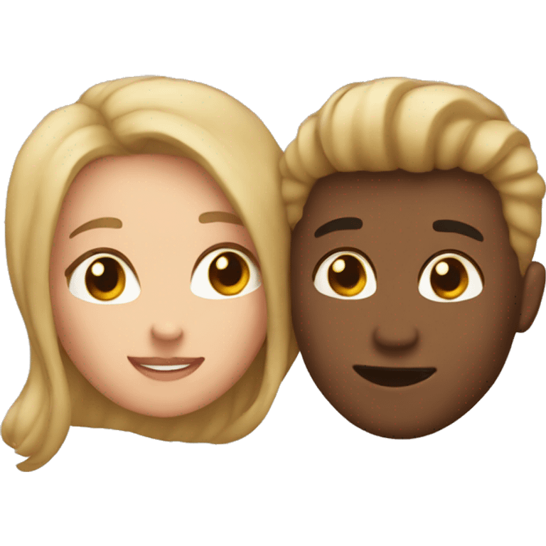 A couple falling in love at first sight emoji