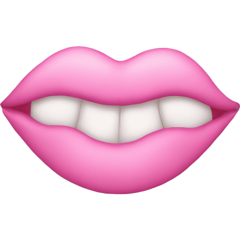 “A pink kiss mark emoji, similar to 💋, but in a soft pink shade.” emoji