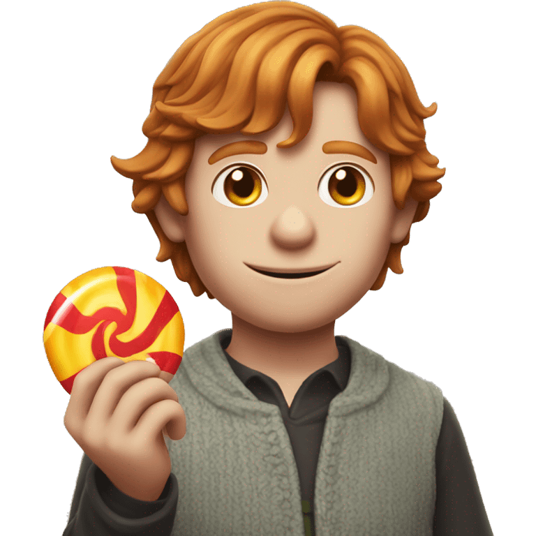 Ron Weasley holds a candy in his hands emoji