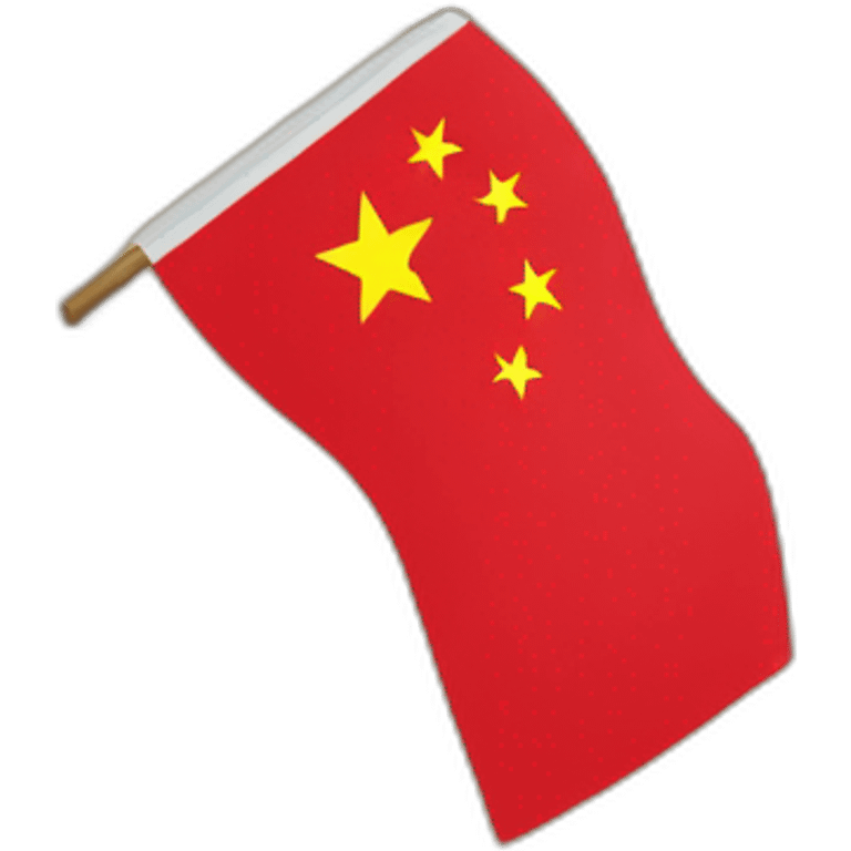 a big sized box with a mark of flag of china, 30 degree rotated to the left emoji