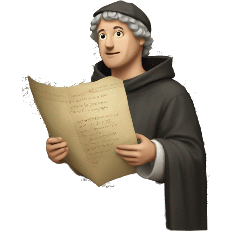 Petrarch holds a scroll in his hand emoji