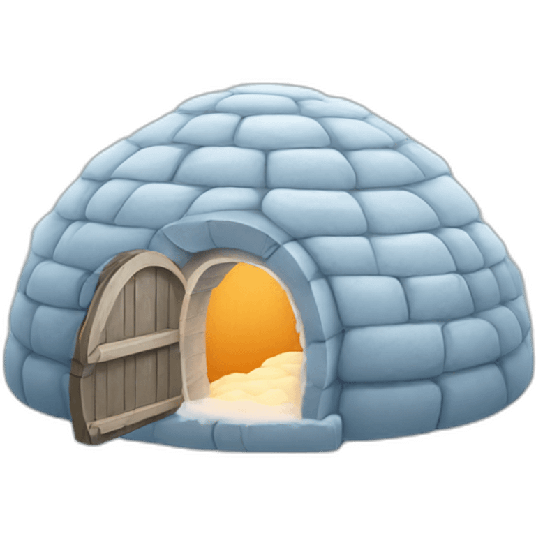 igloo with two eyes outside emoji