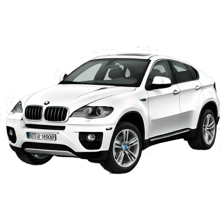 BMW  x6 White  emoji