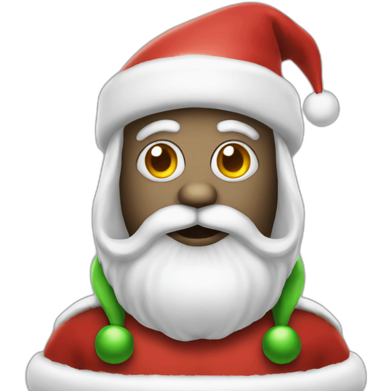 Alien Santa claus emoji