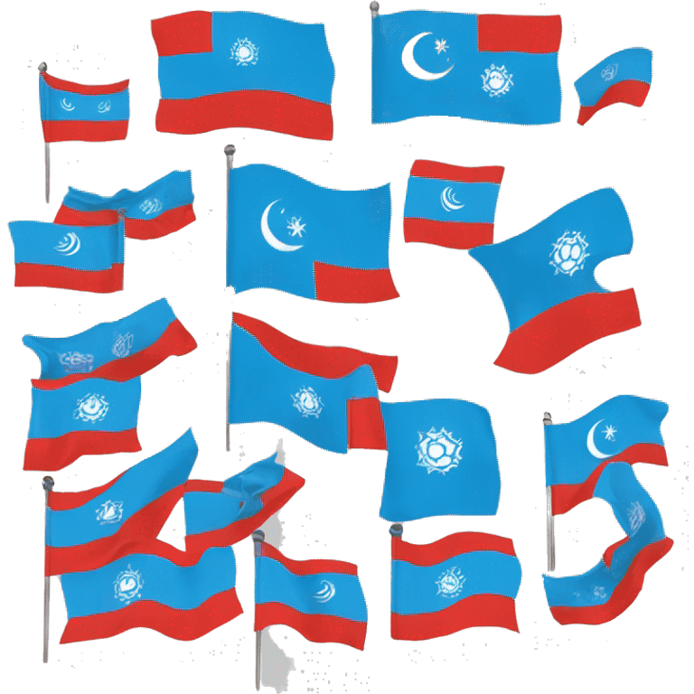 make me a flag of the uyghur people emoji