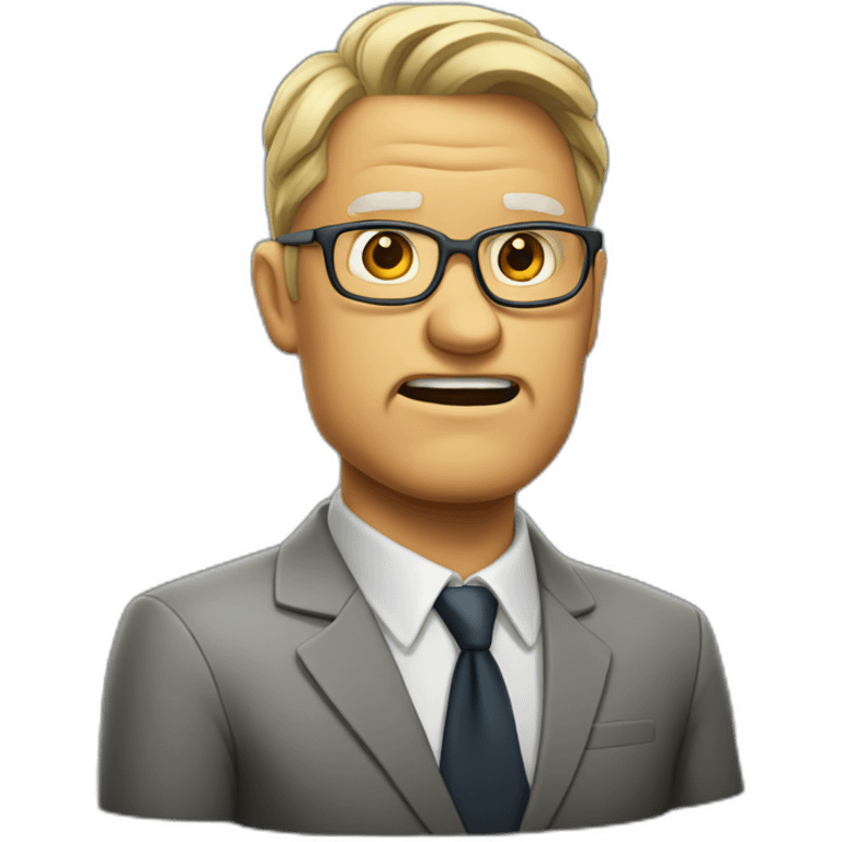 angry high school principal jelling emoji